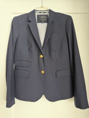 J. Crew Schoolboy Navy Blazer with Gold Buttons